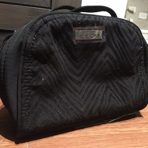 NEW black Vera Bradley makeup bag w/velvet pattern